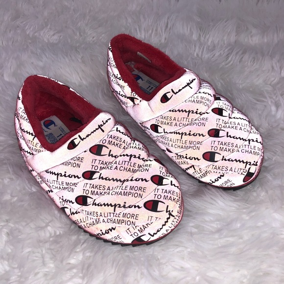 Champion Red Varsity Reflective Slippers - Picture 2 of 5
